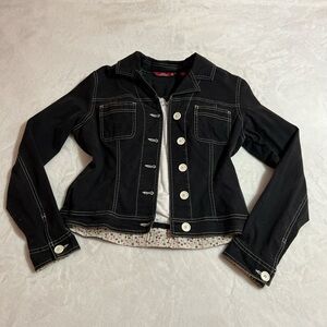 Y2K Contrast Stitching Denim Jacket